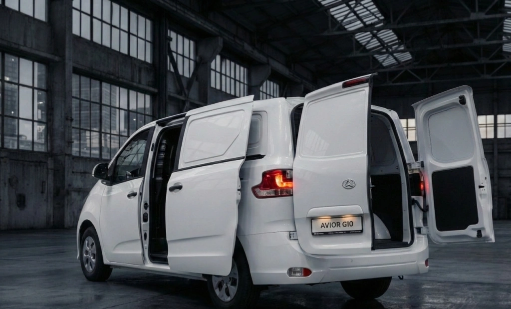 AVIOR G10 — открытые задние распашные двери и грузовой отсек